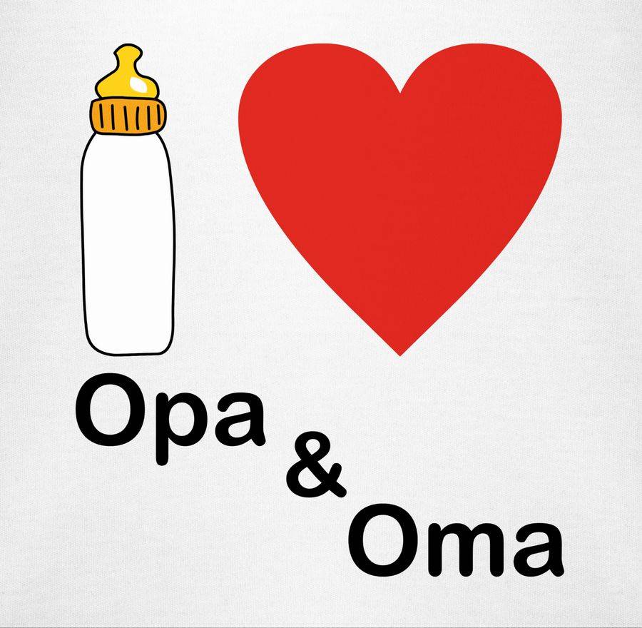 Shirtracer I Love Opa Und Oma Nuckelflasche Shirts & Mehr Shirtracer