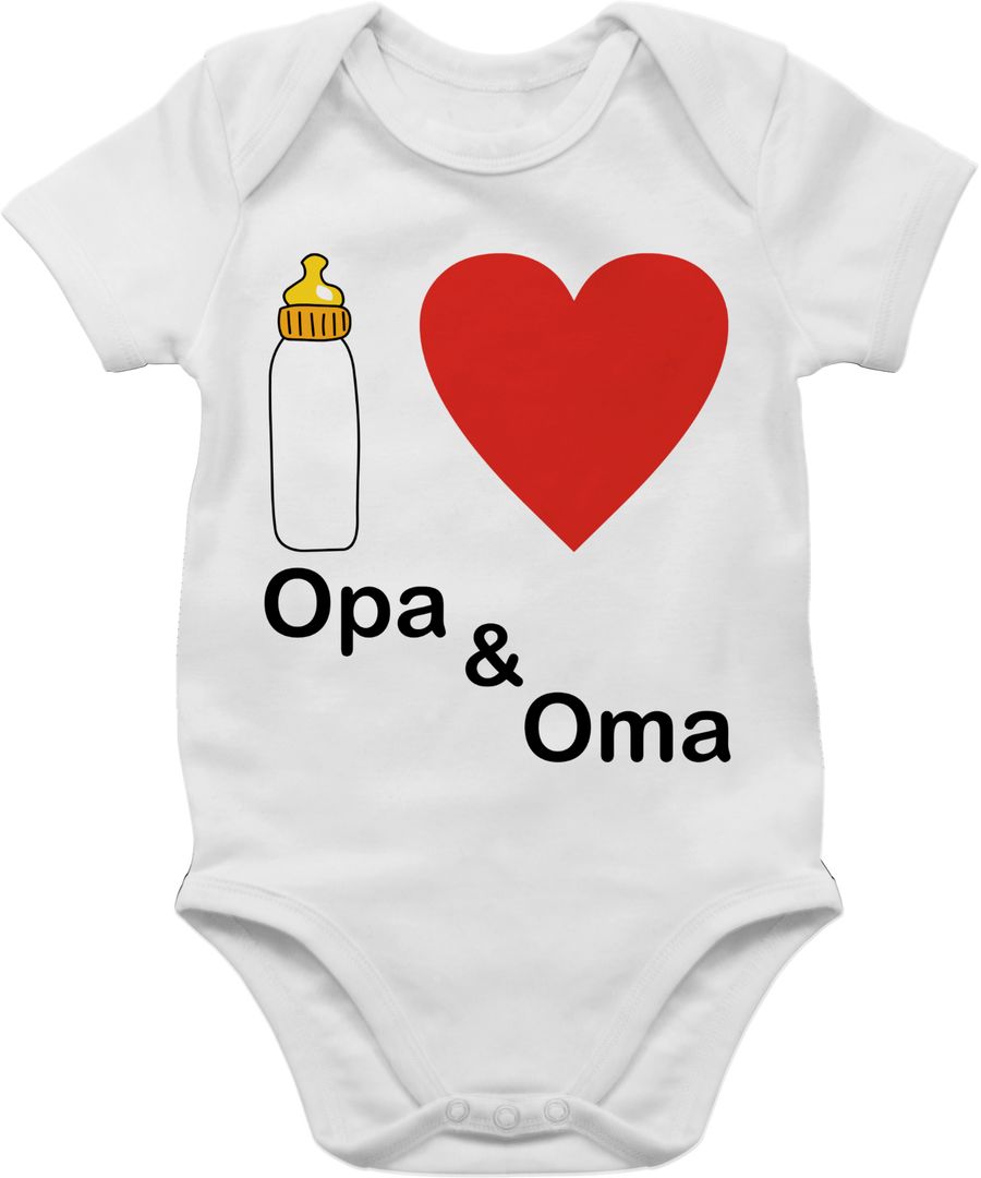 Shirtracer I love Opa und Oma Nuckelflasche Shirts & Mehr Shirtracer