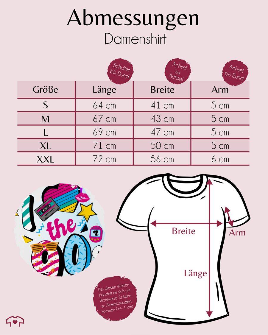 Shirtracer I Love The 90s Bunt: T-Shirt Turnbeutel Shirtracer