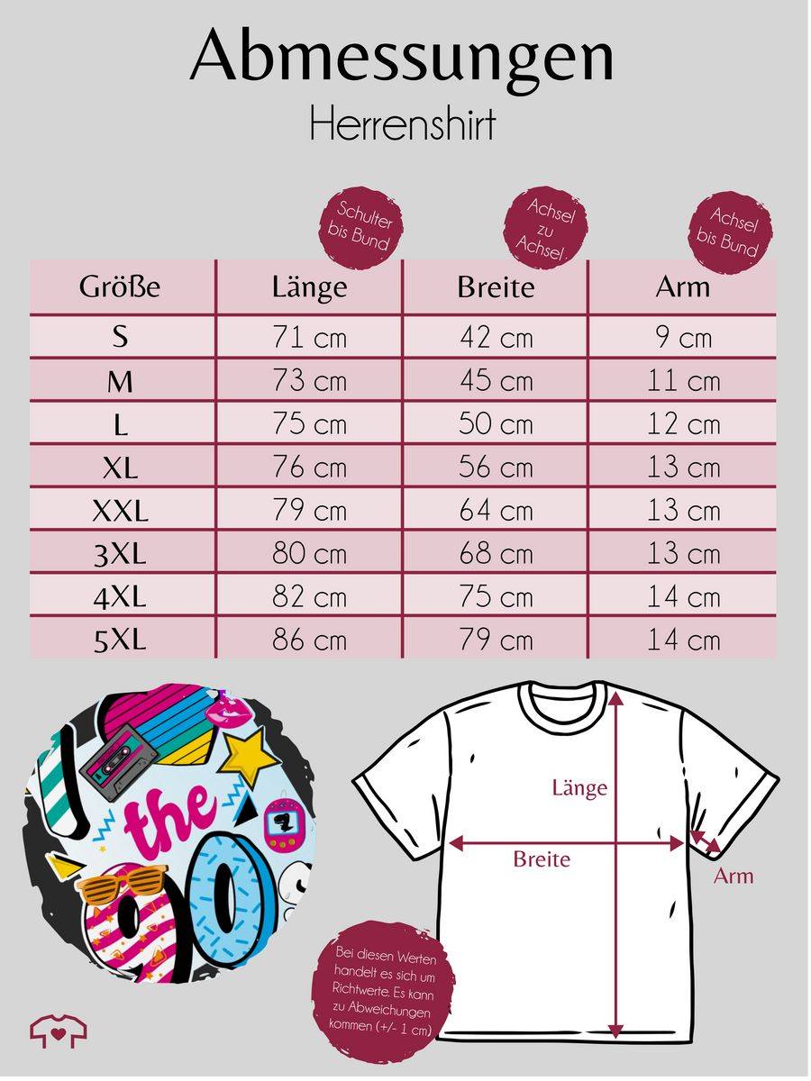 Shirtracer I Love The 90s Bunt: T-Shirt Turnbeutel Shirtracer