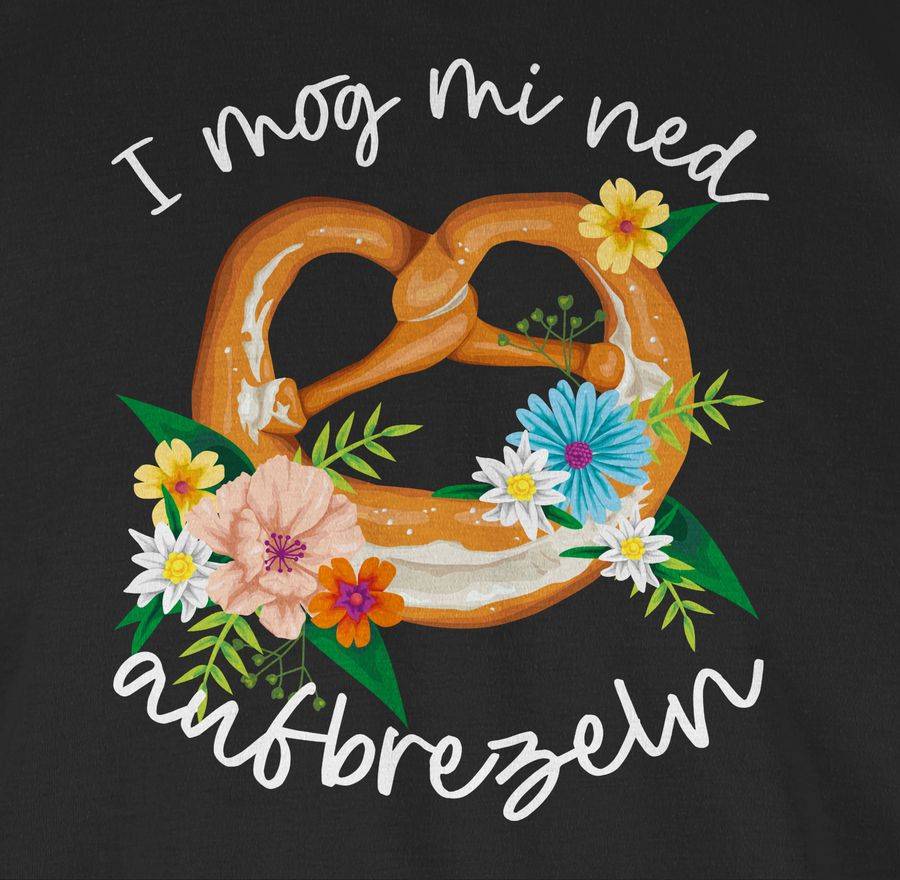 Shirtracer I Mog Mi Ned Aufbrezeln! - Weiß: T-Shirt Turnbeutel Shirtracer