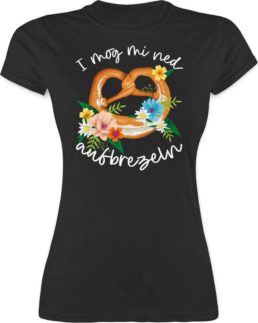 Shirtracer I mog mi ned aufbrezeln! - weiß: T-Shirt Turnbeutel Shirtracer