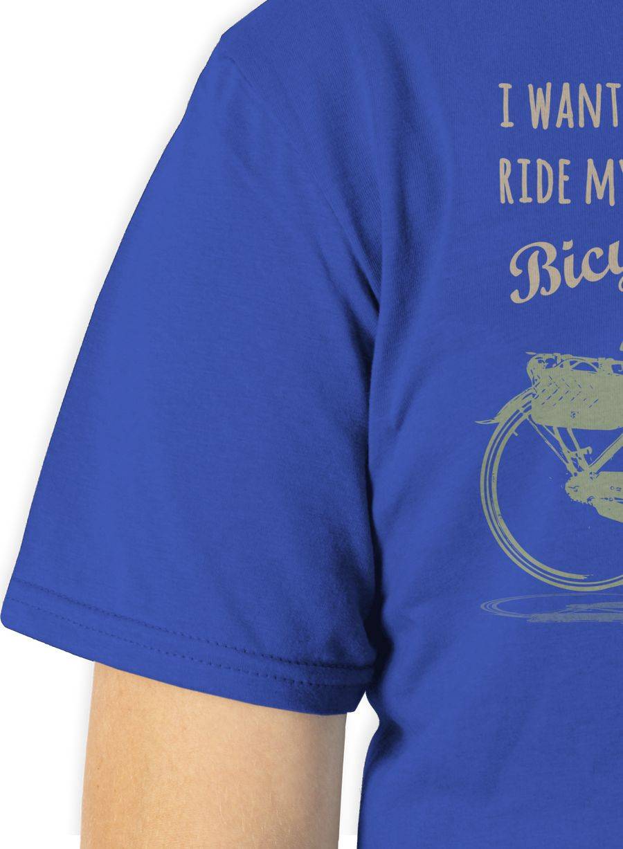 Shirtracer I Want To Ride My Bicycle: T-Shirt Turnbeutel Shirtracer
