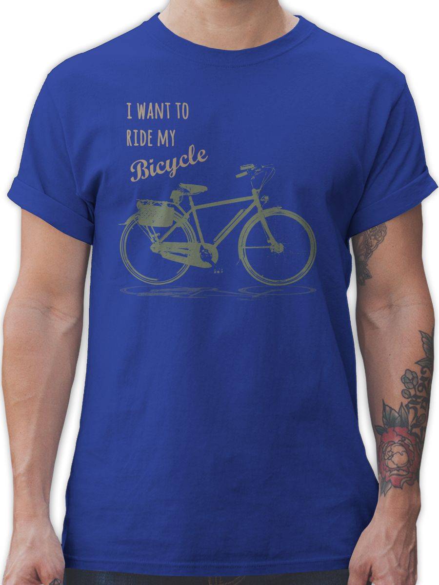 Shirtracer I want to ride my bicycle: T-Shirt Turnbeutel Shirtracer