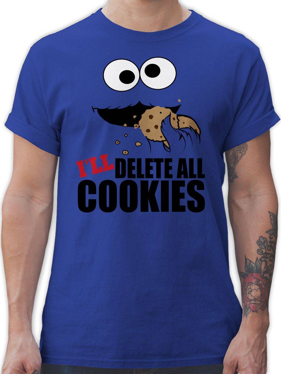 Shirtracer I will delete all cookies Keks-Monster: T-Shirt Turnbeutel Shirtracer