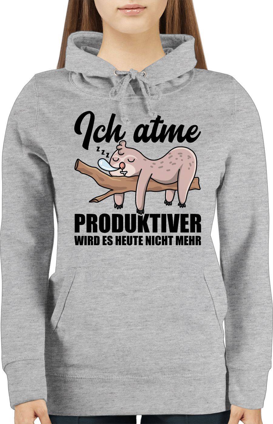 Shirtracer Ich Atme! Produktiver Wird Es Heute Nicht Mehr - Mit Faultier: T-Shirt Turnbeute Shirtracer