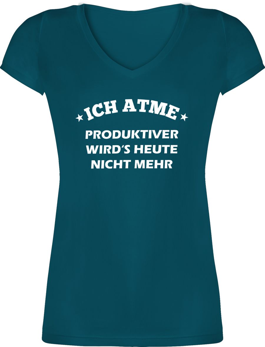 Shirtracer Ich atme Produktiver wird es heute nicht mehr: Tshirt Rucksack Shirtracer
