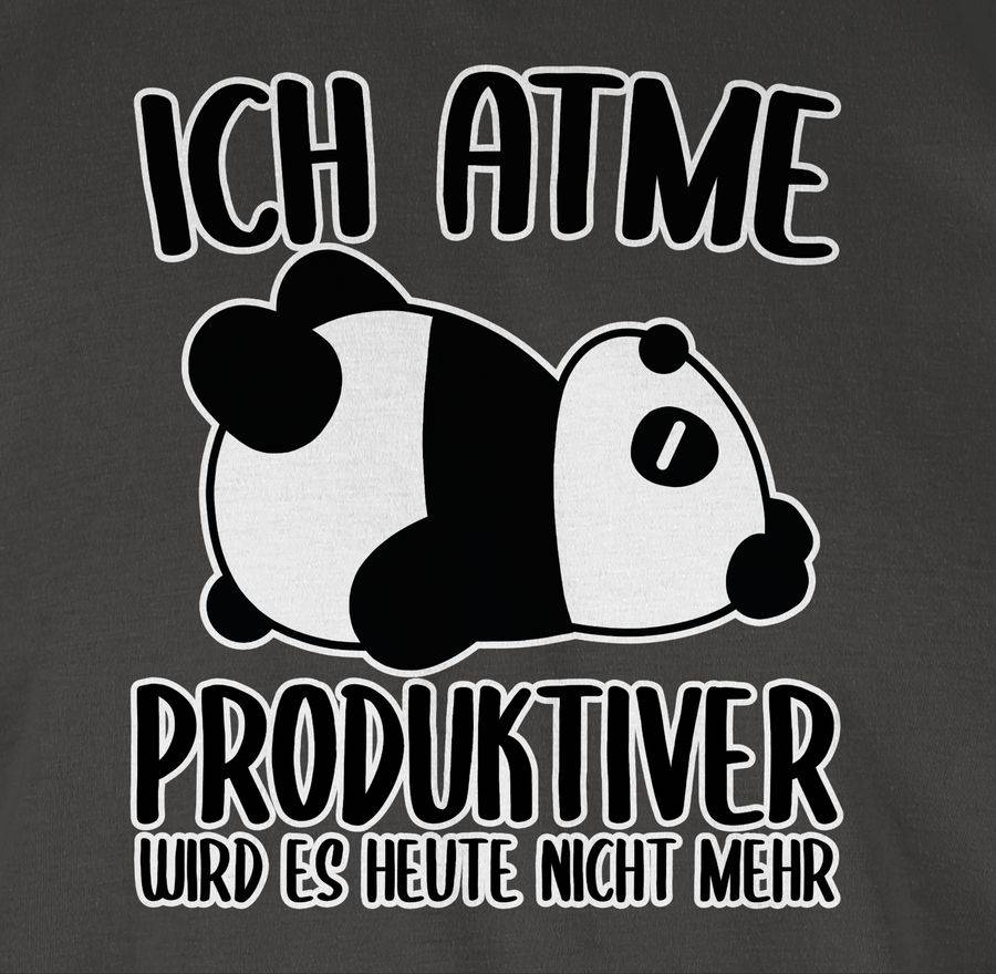 Shirtracer Ich Atme Produktiver Wird Es Nicht Mehr Mit Panda - Weiß: T-Shirt Turnbeutel Shirtracer