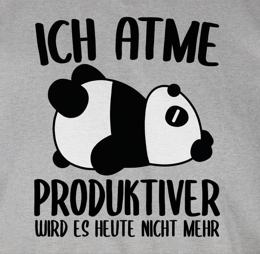 Shirtracer Ich Atme Produktiver Wird Es Nicht Mehr Mit Panda - Schwarz Shirts & Mehr Shirtracer