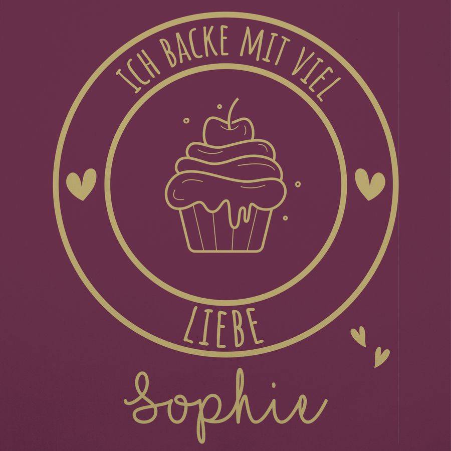 Shirtracer Ich Backe Mit Viel Liebe: T-Shirt Gym Bag Shirtracer