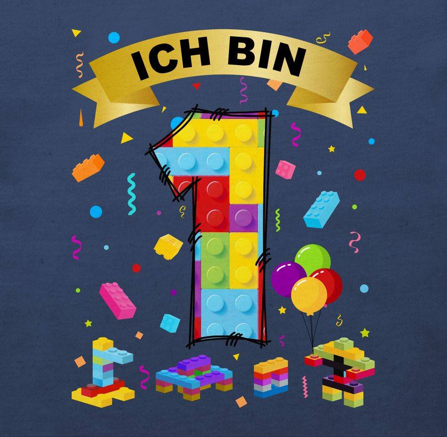 Shirtracer Ich Bin 1 Bausteine Shirts & Mehr Shirtracer