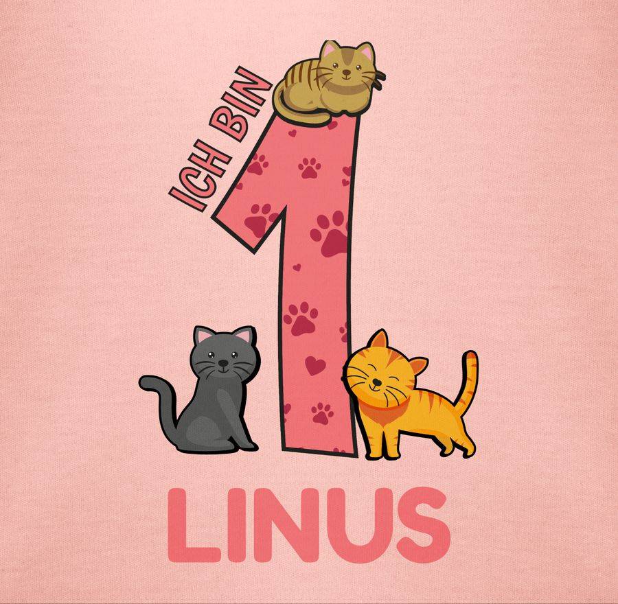 Shirtracer Ich Bin 1 - Name Und Lustige Katzen Bilder Zum Ersten Shirts & Mehr Shirtracer