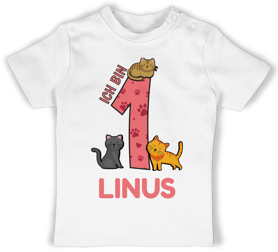 Shirtracer Ich bin 1 - Name und lustige Katzen Bilder zum Ersten Shirts & Mehr Shirtracer