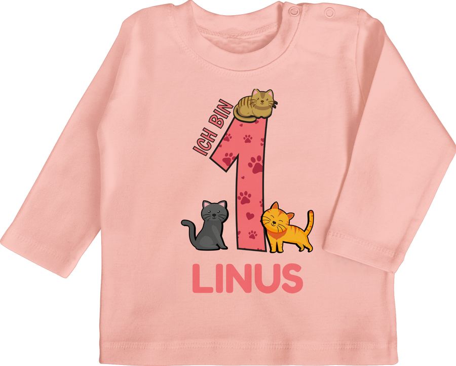 Shirtracer Ich bin 1 - Name und lustige Katzen Bilder zum Ersten Shirts & Mehr Shirtracer