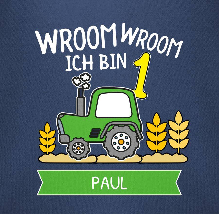 Shirtracer Ich Bin 1 Traktor Trecker Ich Werde 1 Bulldog: T-Shirt Turnbeutel Shirtracer