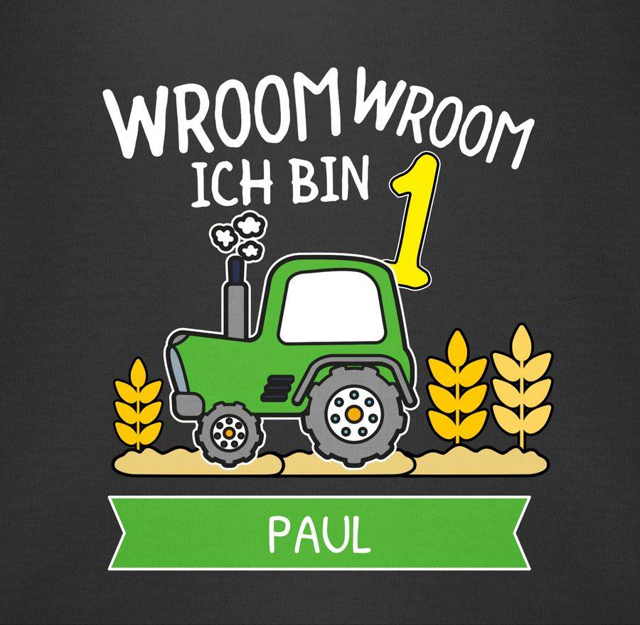 Shirtracer Ich Bin 1 Traktor Trecker Ich Werde 1 Bulldog: T-Shirt Turnbeutel Shirtracer