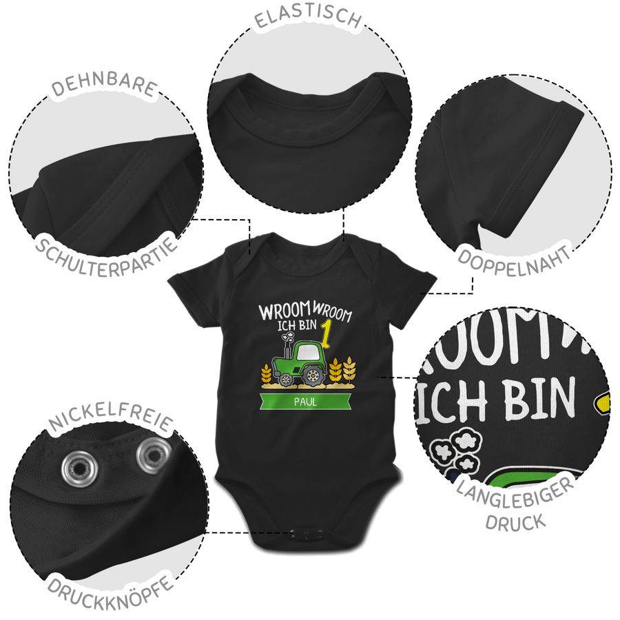 Shirtracer Ich Bin 1 Traktor Trecker Ich Werde 1 Bulldog: T-Shirt Turnbeutel Shirtracer