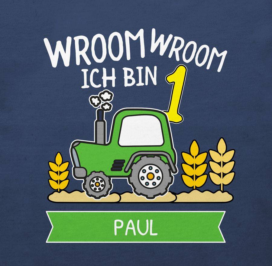 Shirtracer Ich Bin 1 Traktor Trecker Ich Werde 1 Bulldog: T-Shirt Turnbeutel Shirtracer
