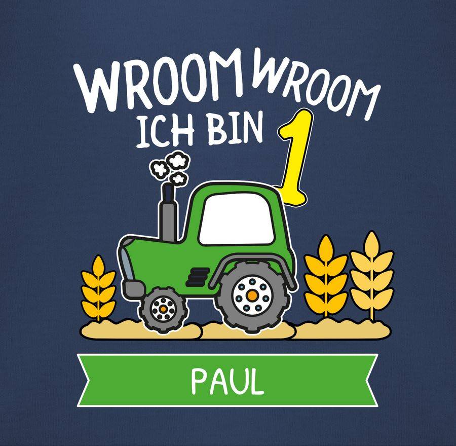 Shirtracer Ich Bin 1 Traktor Trecker Ich Werde 1 Bulldog: T-Shirt Turnbeutel Shirtracer