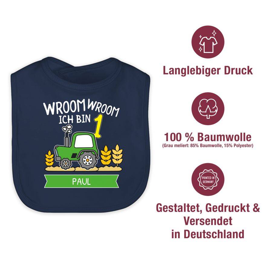 Shirtracer Ich Bin 1 Traktor Trecker Ich Werde 1 Bulldog: T-Shirt Turnbeutel Shirtracer