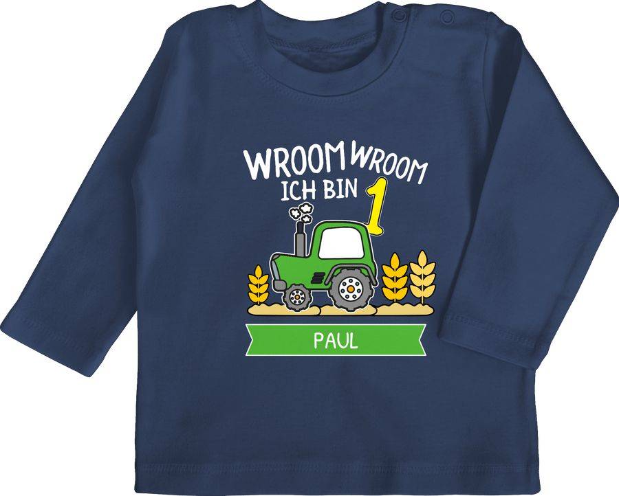 Shirtracer Ich bin 1 Traktor Trecker Ich werde 1 Bulldog: T-Shirt Turnbeutel Shirtracer