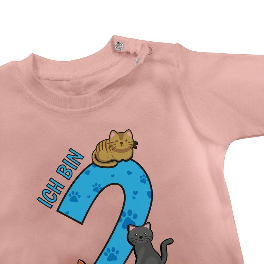 Shirtracer Ich Bin 2 - Name Und Lustige Katzen Bilder Zum Zweiten: Tshirt Turnbeutel Shirtracer