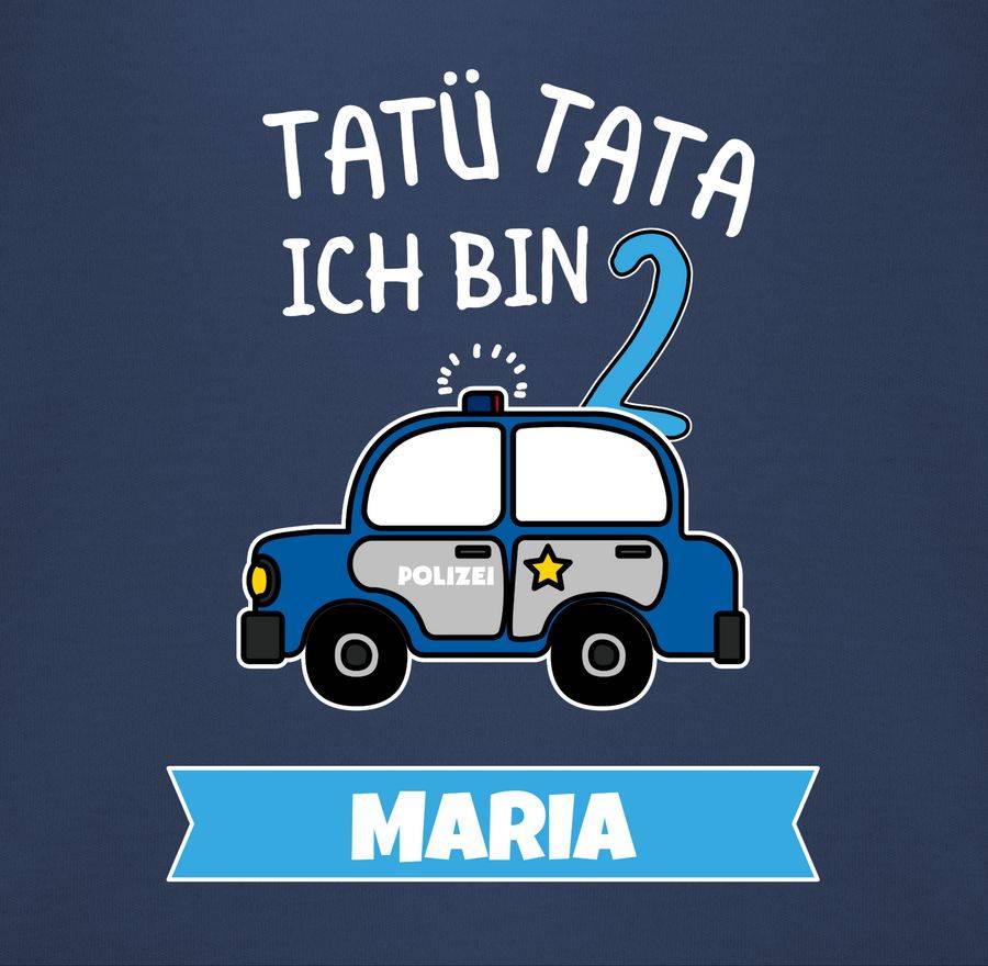 Shirtracer Ich Bin 2 Polizei TatüTata Ich Werde 2 Polizeiauto: T-Shirt Rucksack Shirtracer