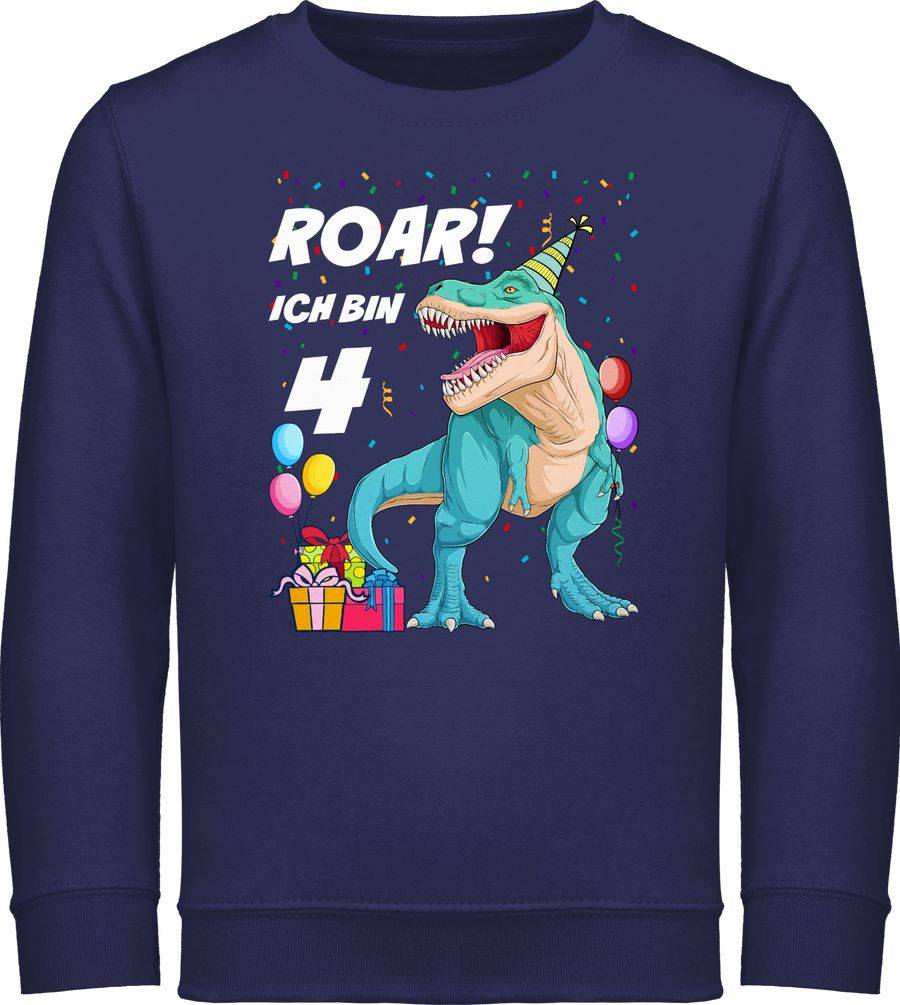 Shirtracer Ich bin 4 Jahre - T-Rex Dinosaurier Dino: T-Shirt Rucksack Shirtracer