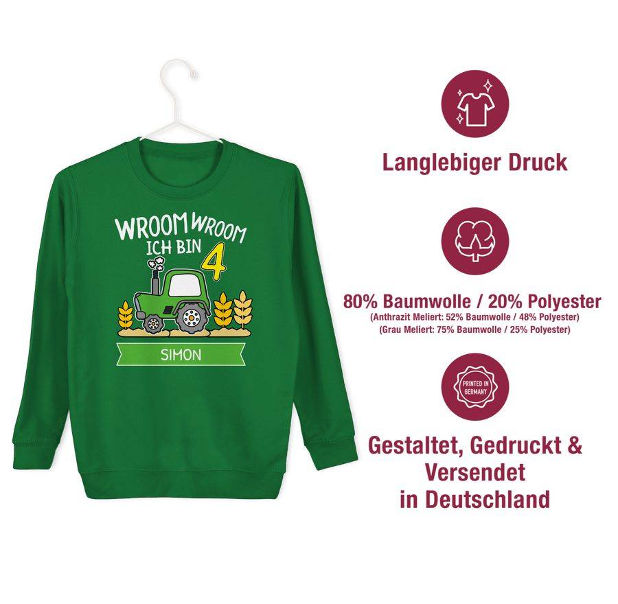 Shirtracer Ich Bin 4 Traktor Trecker Ich Werde 4 Bulldog Shirts & Mehr Shirtracer