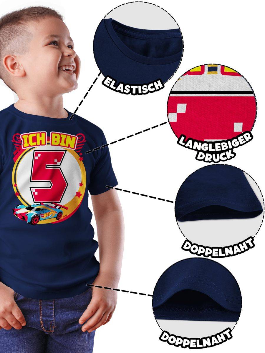 Shirtracer Ich Bin 5 - Rennauto: T-Shirt Rucksack Shirtracer