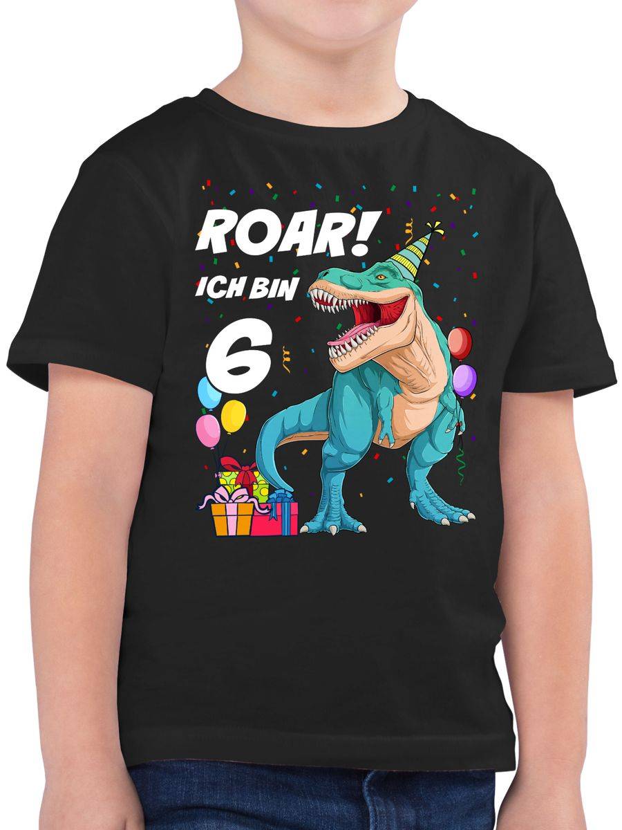 Shirtracer Ich bin 6 Jahre - T-Rex Dinosaurier Dino: T-Shirt Gym Bag Shirtracer