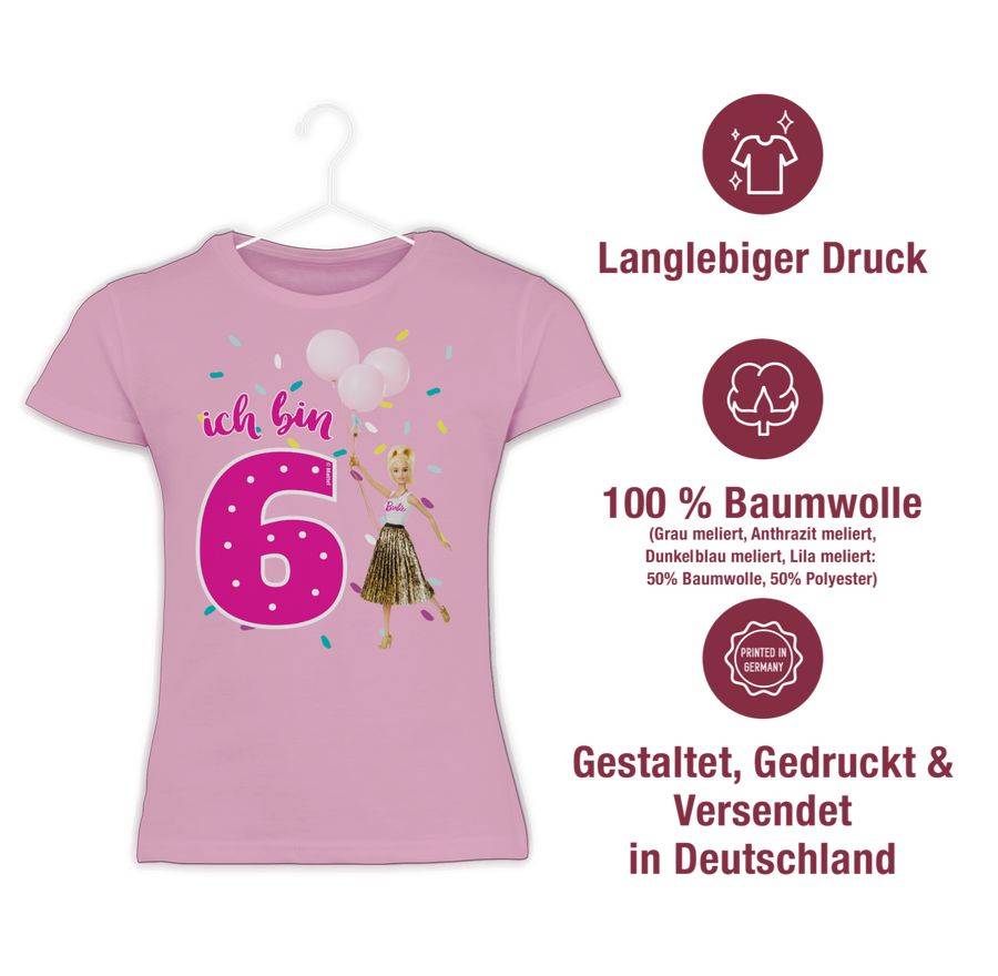 Shirtracer Ich Bin 6 - Luftballons Shirts & Mehr Shirtracer