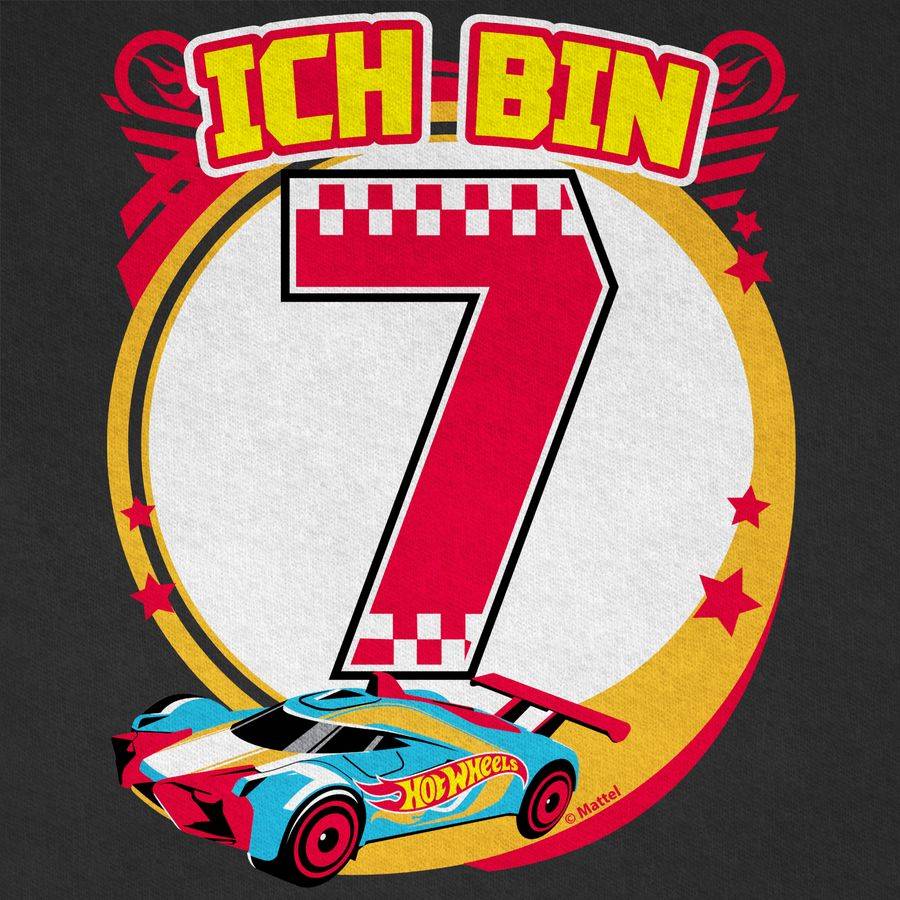 Shirtracer Ich Bin 7 - Rennauto: Tshirt Turnbeutel Shirtracer