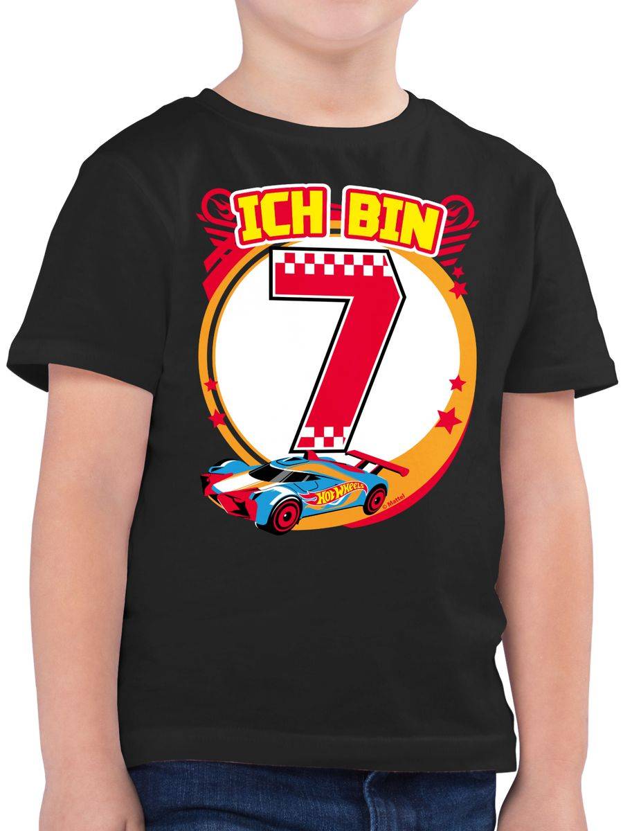 Shirtracer Ich bin 7 - Rennauto: Tshirt Turnbeutel Shirtracer