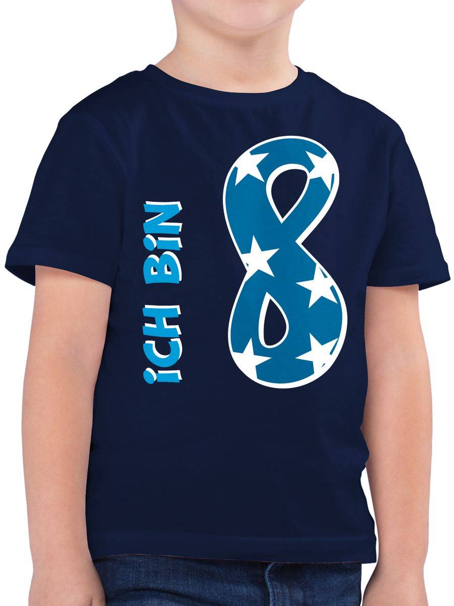 Shirtracer Ich bin acht Blau Junge: Tshirt Rucksack Shirtracer