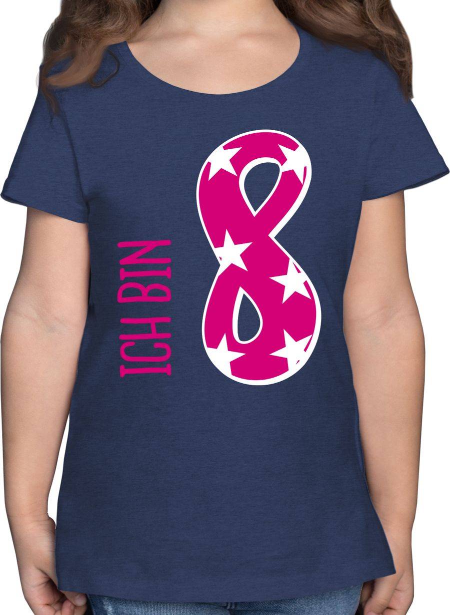 Shirtracer Ich bin acht Rosa Mädchen Shirts & Mehr Shirtracer
