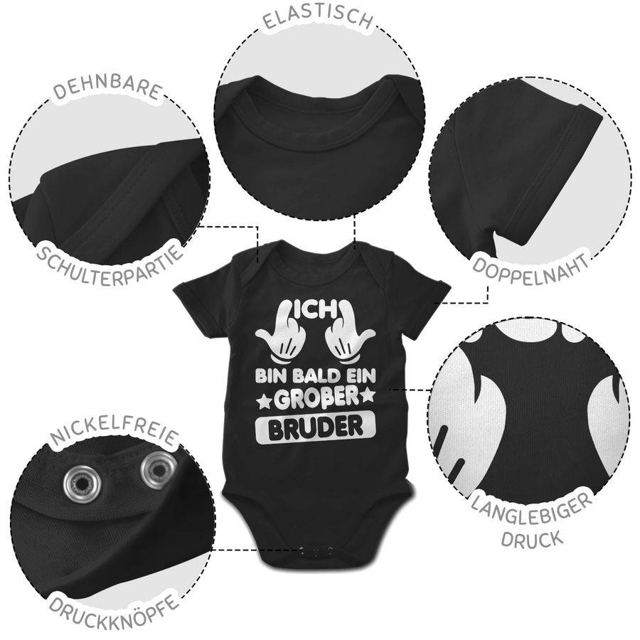 Shirtracer Ich Bin Bald Ein Großer Bruder: T-Shirt Turnbeutel Shirtracer