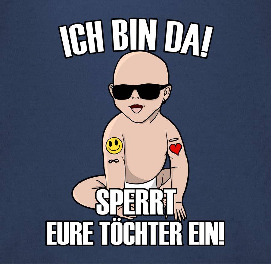 Shirtracer Ich Bin Da Sperrt Eure Töchter Ein: T-Shirt Rucksack Shirtracer