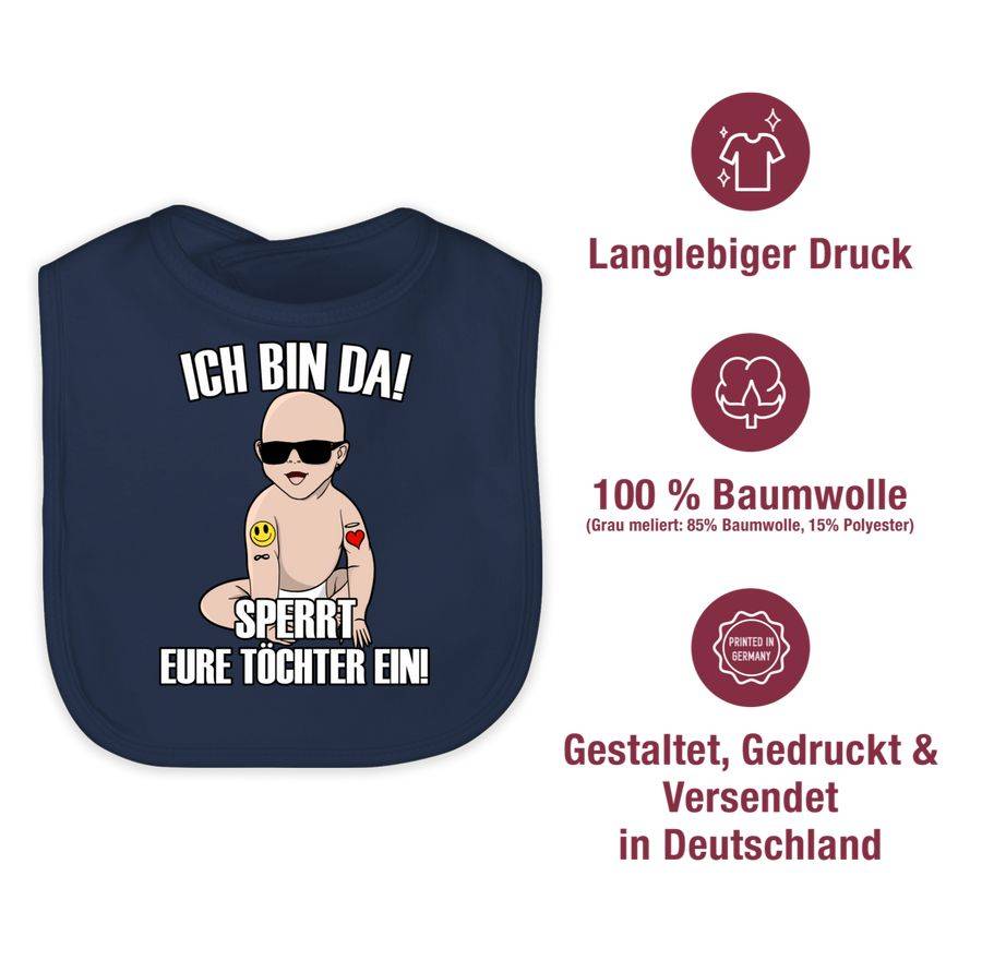 Shirtracer Ich Bin Da Sperrt Eure Töchter Ein: T-Shirt Rucksack Shirtracer