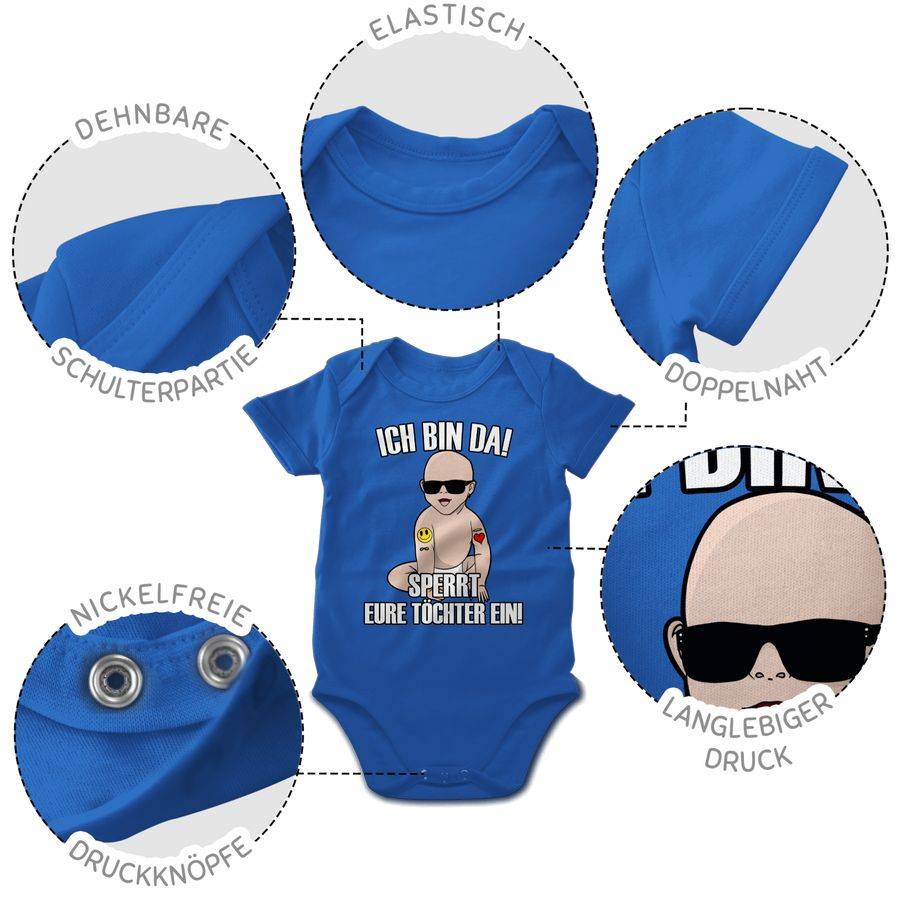 Shirtracer Ich Bin Da Sperrt Eure Töchter Ein: T-Shirt Rucksack Shirtracer