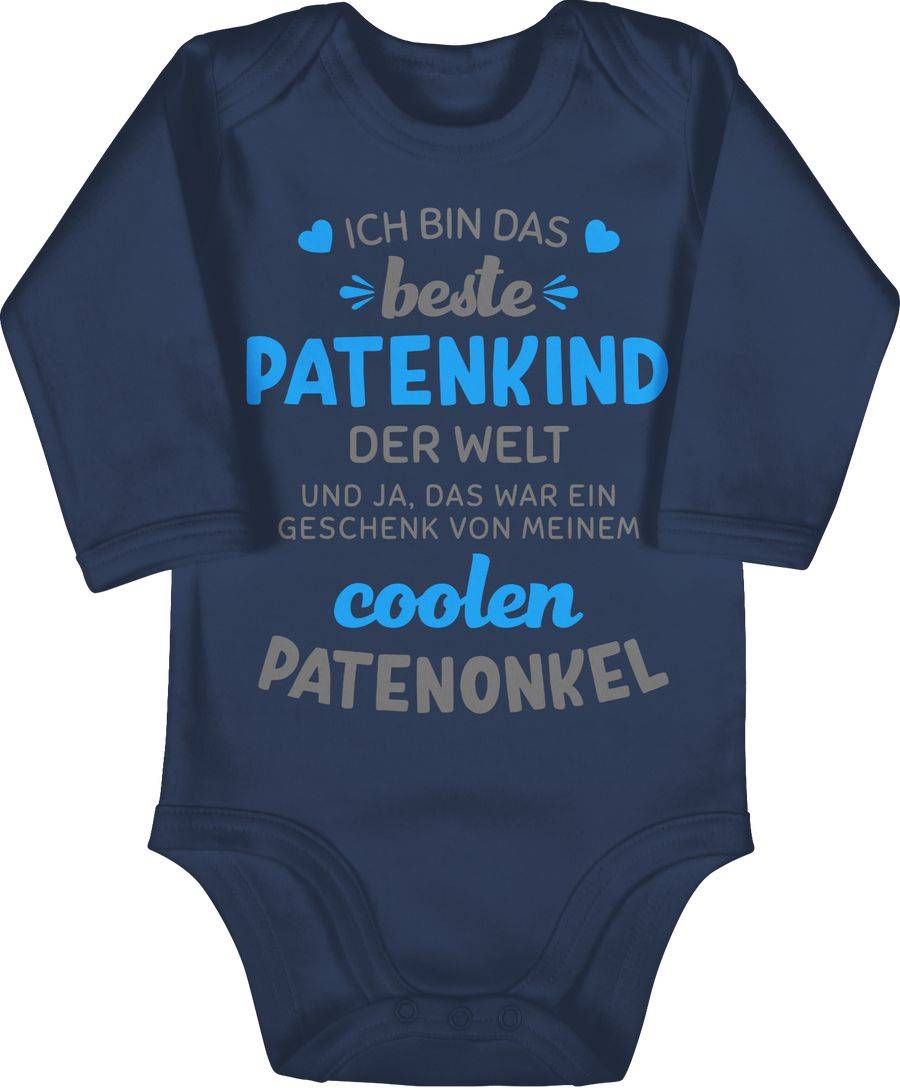 Shirtracer Ich bin das beste Patenkind der Welt grau/blau Shirts & Mehr Shirtracer
