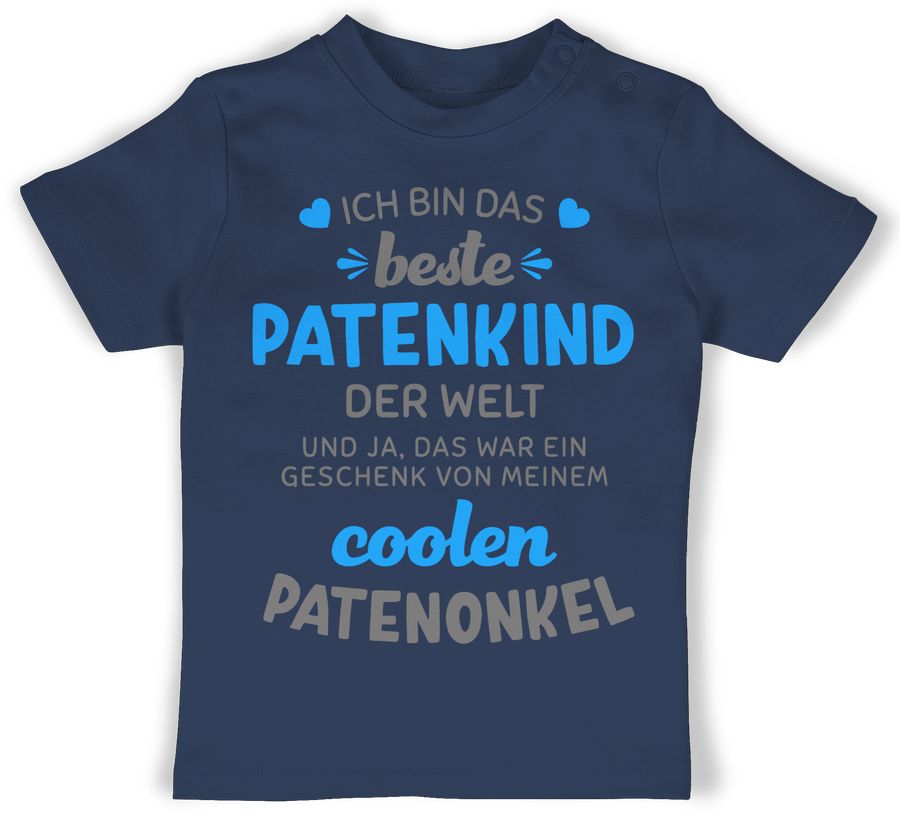 Shirtracer Ich bin das beste Patenkind der Welt grau/blau Shirts & Mehr Shirtracer