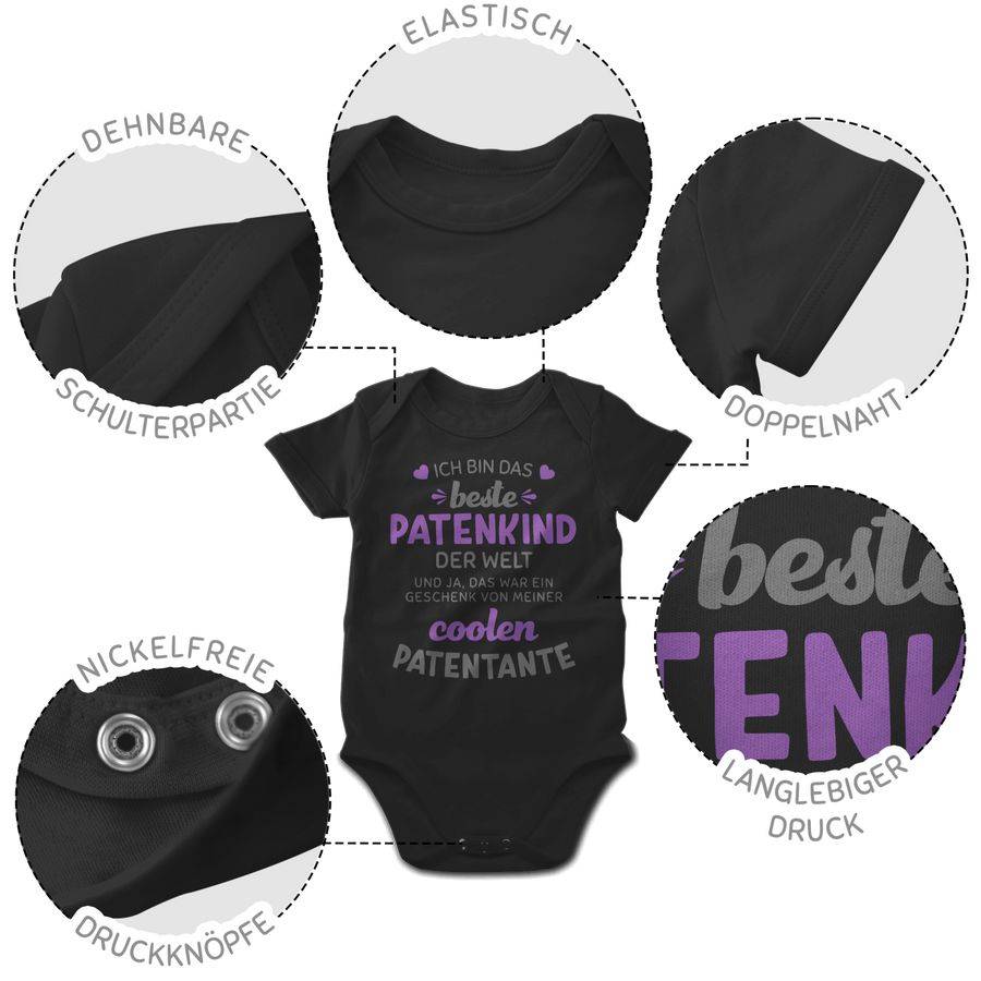 Shirtracer Ich Bin Das Beste Patenkind Der Welt Grau/lila: Tshirt Gym Bag Shirtracer