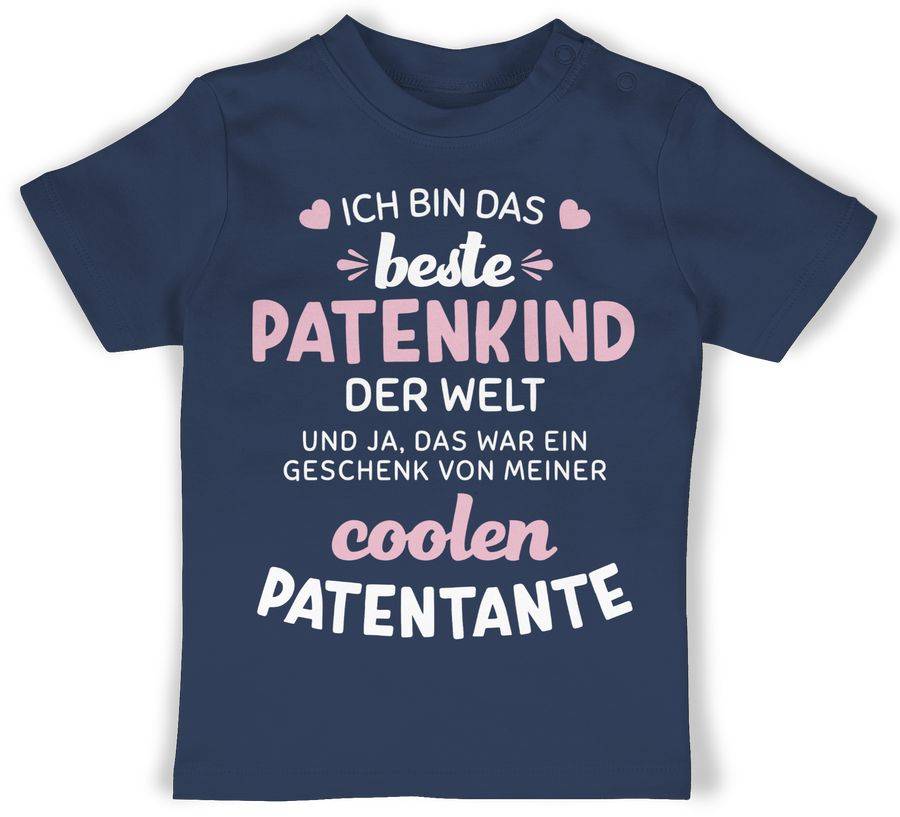 Shirtracer Ich bin das beste Patenkind der Welt weiß/rosa Shirts & Mehr Shirtracer