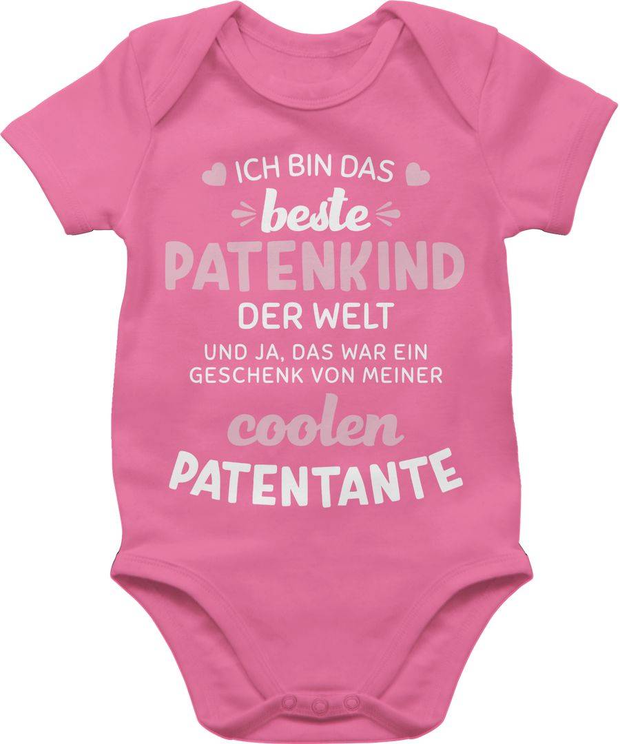 Shirtracer Ich bin das beste Patenkind der Welt weiß/rosa Shirts & Mehr Shirtracer
