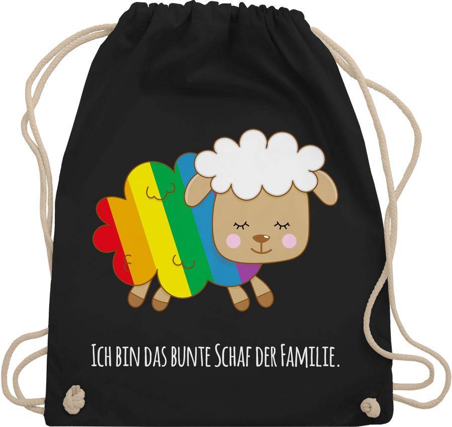 Shirtracer Ich bin das bunte Schaf der Familie - weiß: T-Shirt Gym Bag Shirtracer