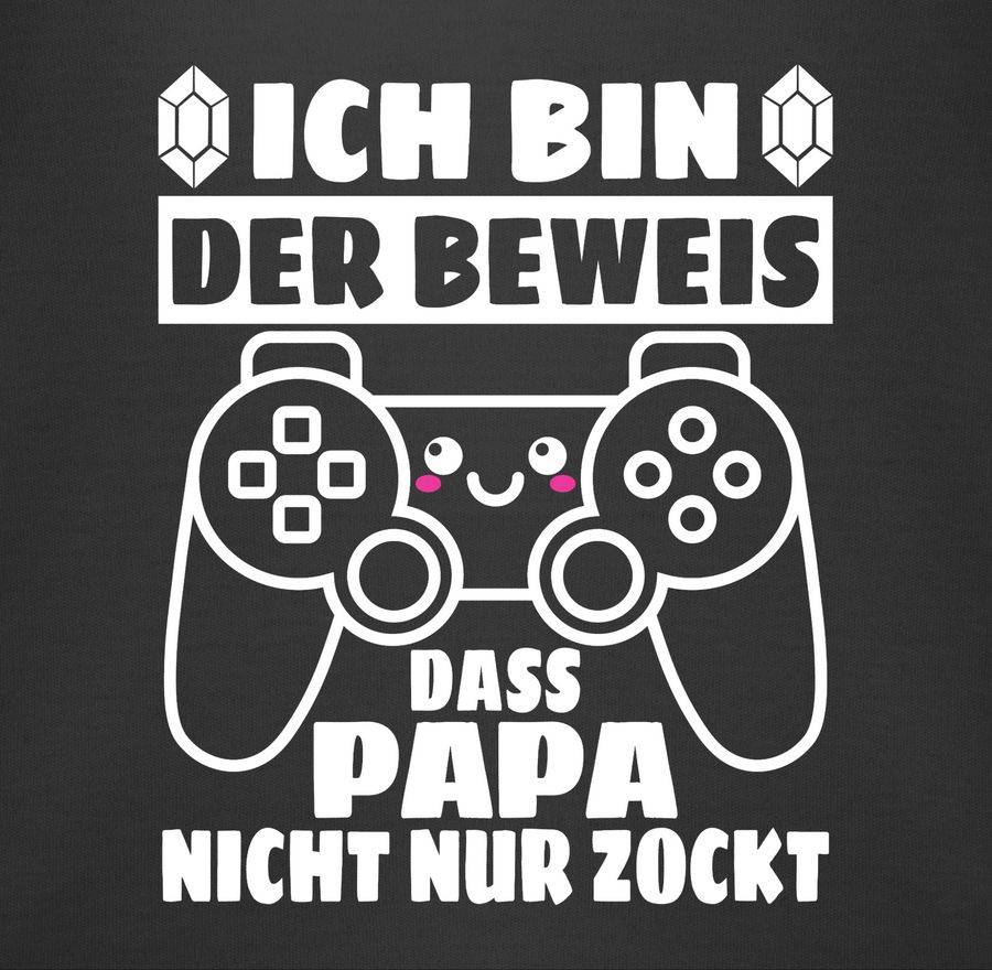 Shirtracer Ich Bin Der Beweis Das Papa Nicht Nur Zockt Mit Controller - Weiß: T-Shirt Turnb Shirtracer