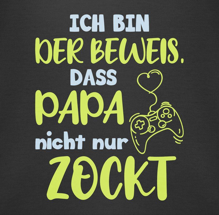 Shirtracer Ich Bin Der Beweis, Dass Papa Nicht Nur Zockt Blau Grün: T-Shirt Rucksack Shirtracer