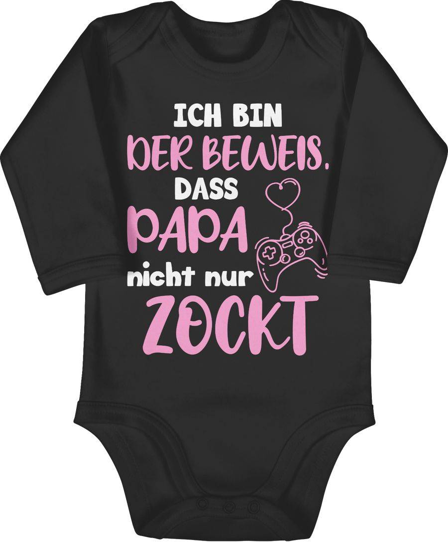 Shirtracer Ich bin der Beweis, dass Papa nicht nur zockt Rosa Weiß Shirts & Mehr Shirtracer