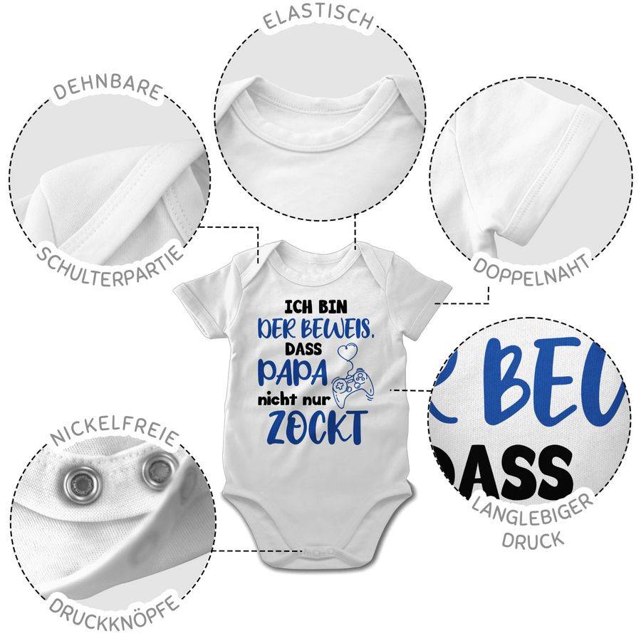 Shirtracer Ich Bin Der Beweis, Dass Papa Nicht Nur Zockt Schwarz Blau Shirts & Mehr Shirtracer